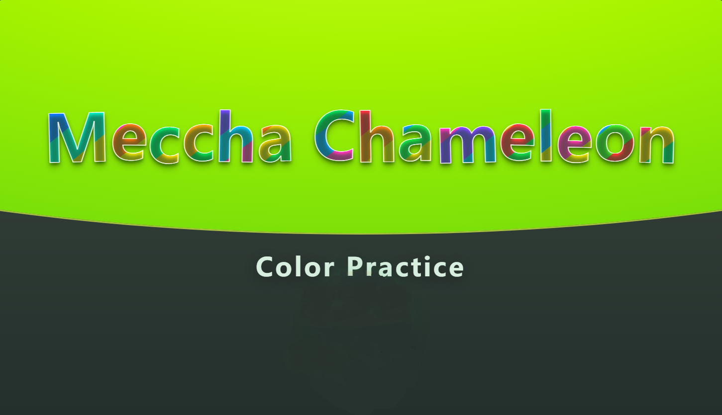 Meccha Chameleon Color Practice start screen